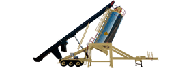 Tambor secador de 110-160 Tmph, en posición de transporte